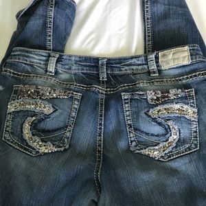 Silver slim boot jeans